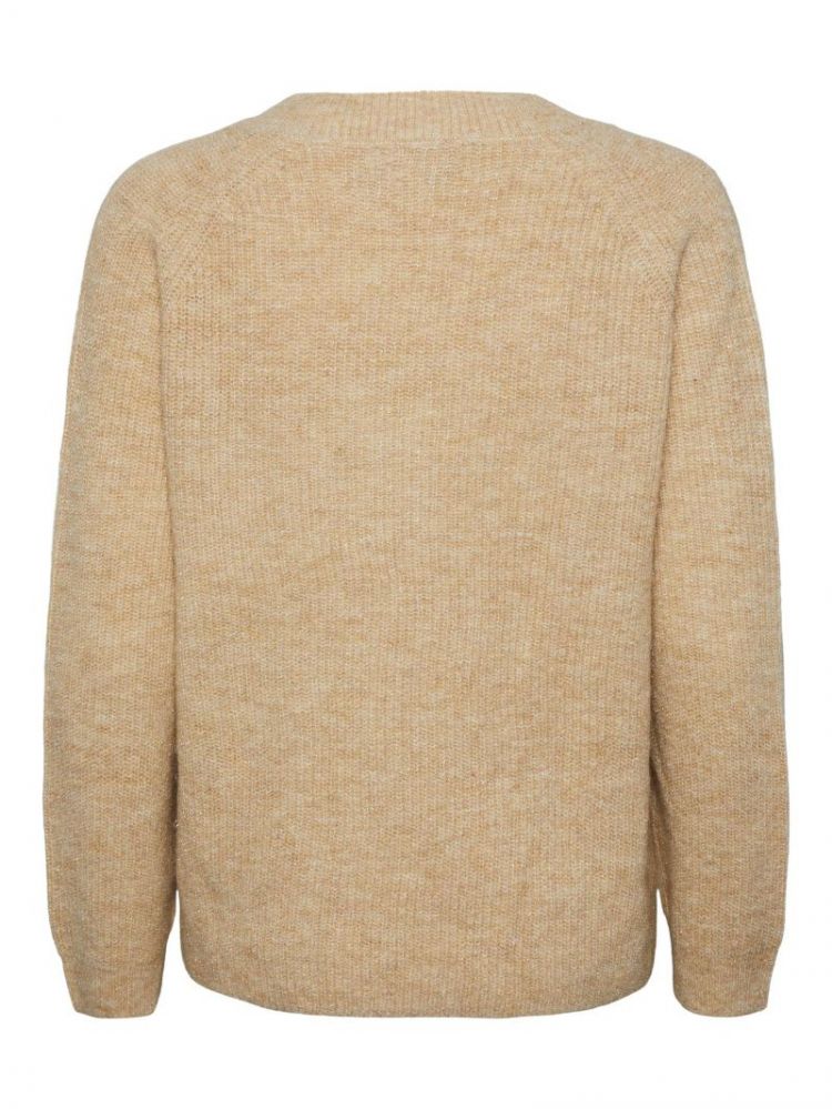PCJESSA LS LUREX V-NECK KNIT 245215001 Birch