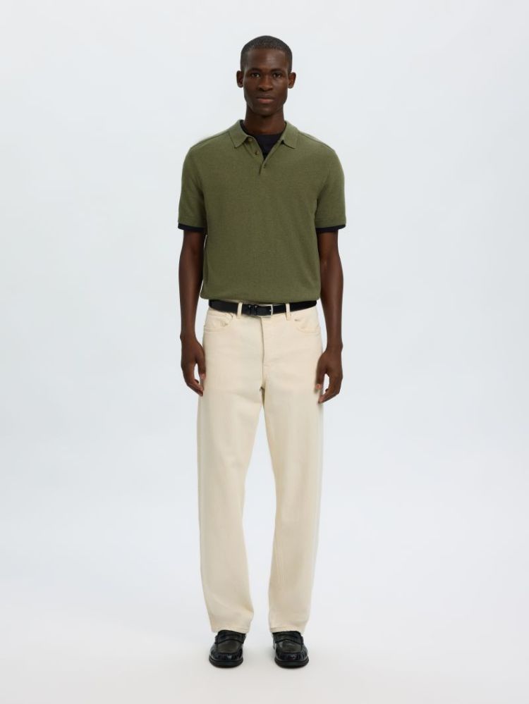 SLHBERG SS KNIT POLO NOOS 216636001 Kalam
