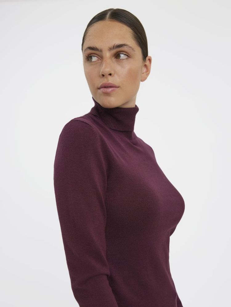 VMGLORY LS ROLLNECK BLOUSE GA  186320 Winetast