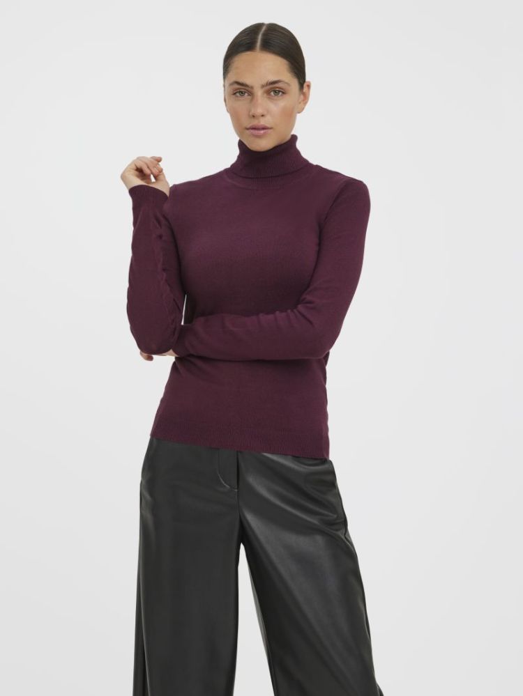 VMGLORY LS ROLLNECK BLOUSE GA  186320 Winetast