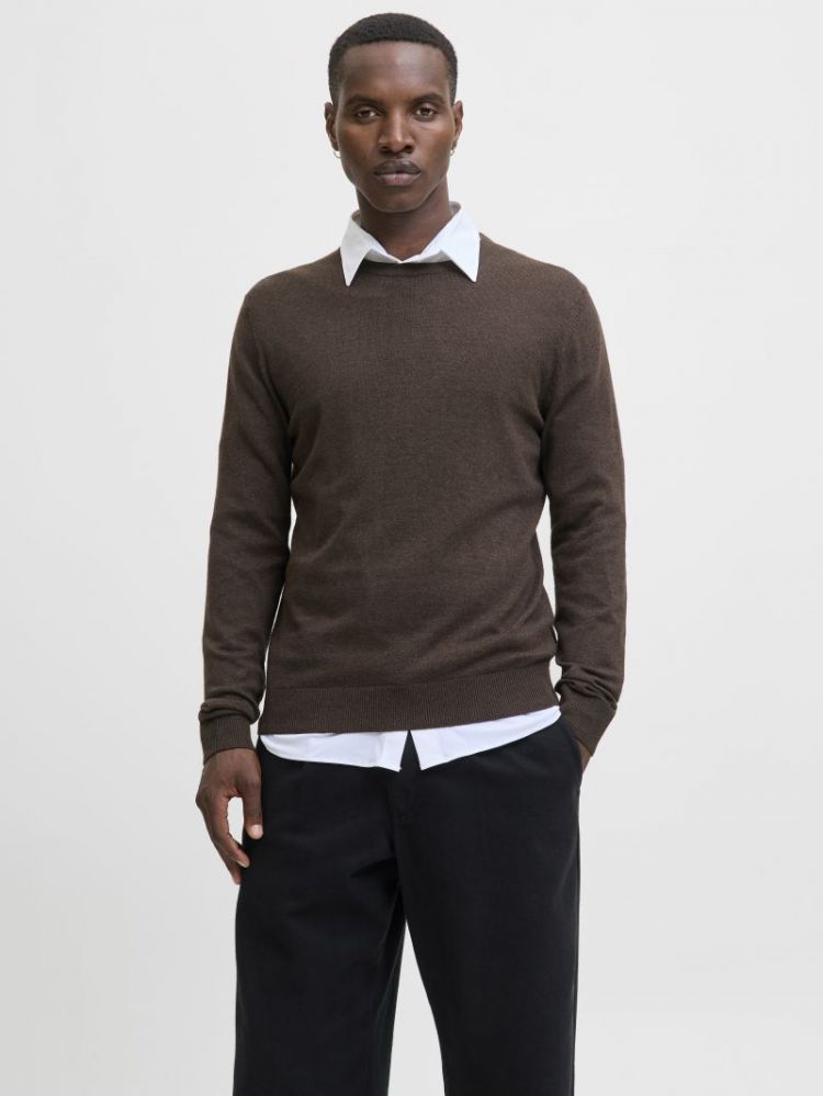 JJEEMIL KNIT CREW NECK NOOS 175702002 Mulch