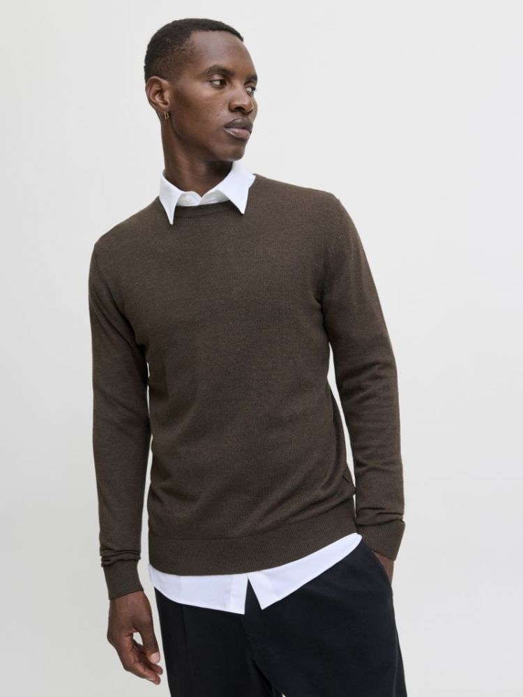 JJEEMIL KNIT CREW NECK NOOS 175702002 Mulch