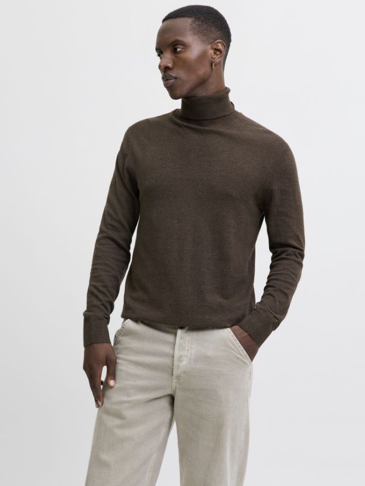 JJEEMIL KNIT ROLL NECK NOOS 175702005 Mulch