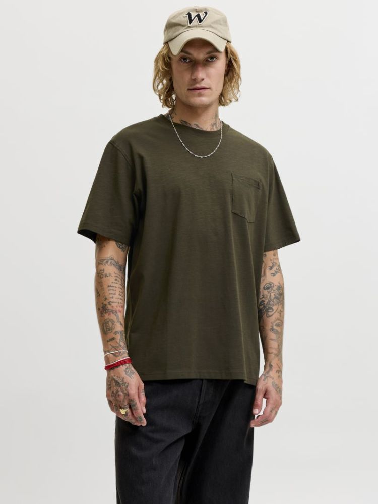 JJEDOVER SLUB TEE SS NOOS 176668 Rosin
