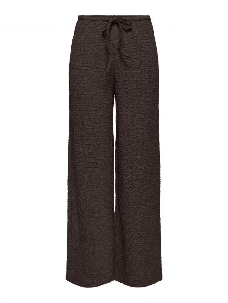 ONLERIKKA HW WIDE CRINKLE PANT 237375 Coffee B