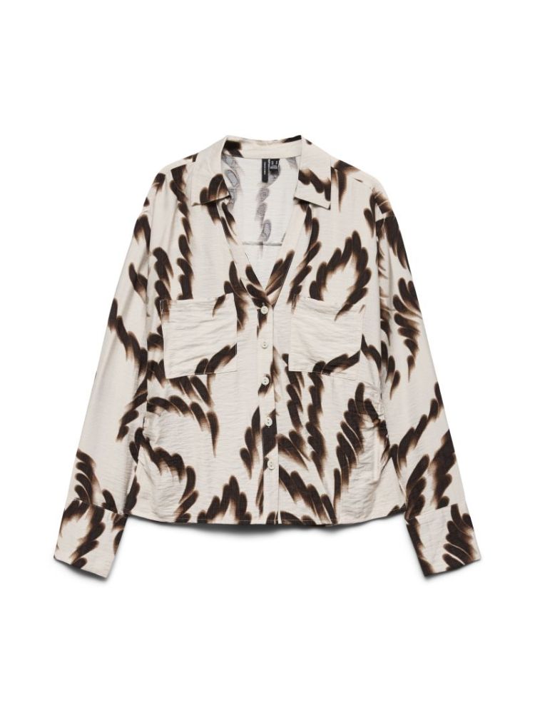 VMJOSS MAYA LS FITTED SHIRT WV 195780001 Pumic