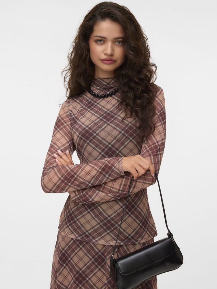 VMSALLY LS ROLL NECK TOP JRS E 206790001 Misty