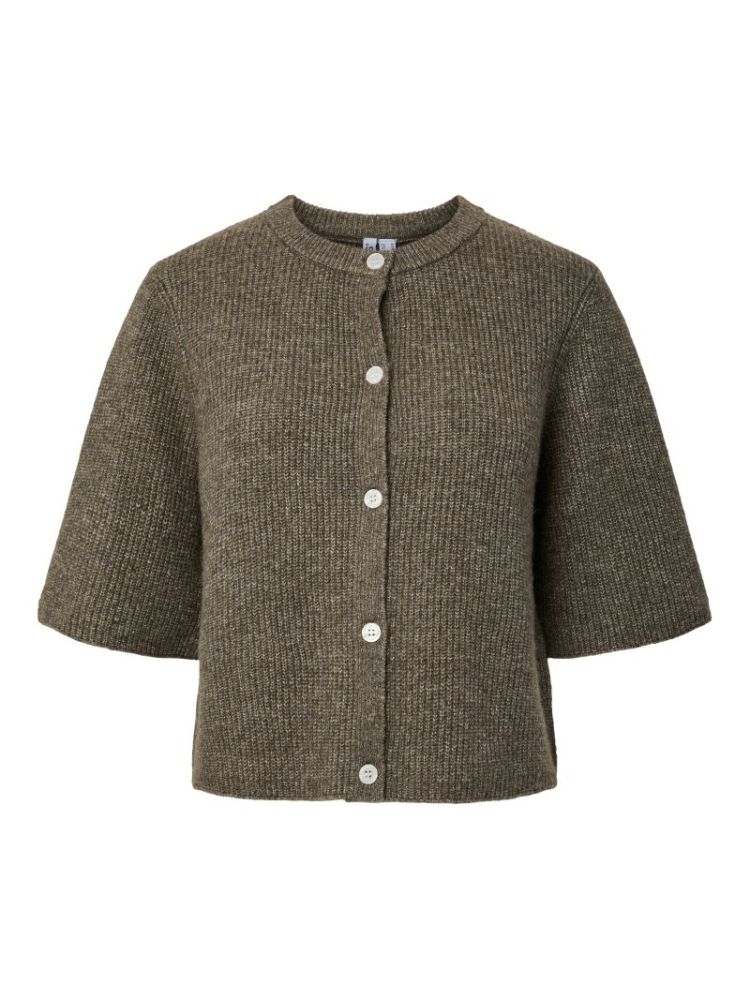 PCSILLY SS O-NECK KNIT CARDIGA 294398001 Morel