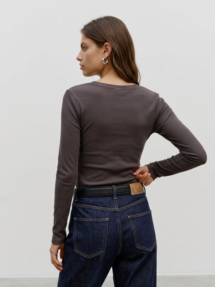 AWDREAM LS V-NECK TOP 297957 Chocolat