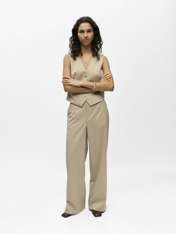 OBJLISA WIDE PANT AOP NOOS 183561054 Humus