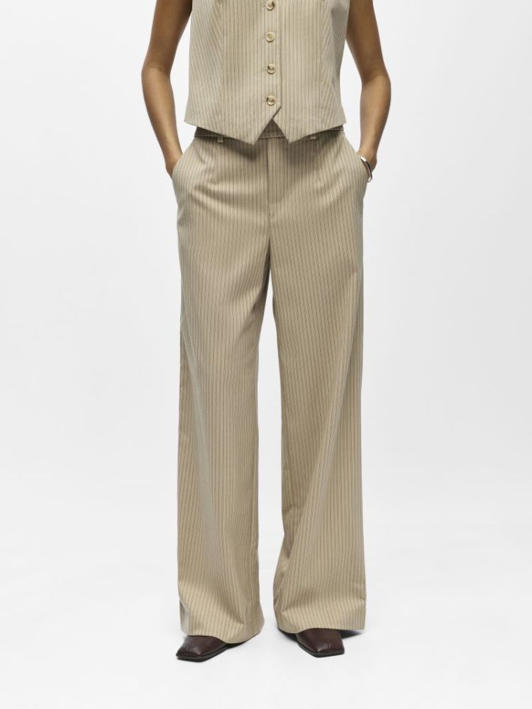 OBJLISA WIDE PANT AOP NOOS 183561054 Humus