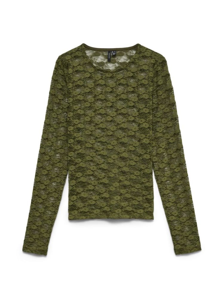 VMBONITA LS O-NECK TOP JRS 306803001 Sphag
