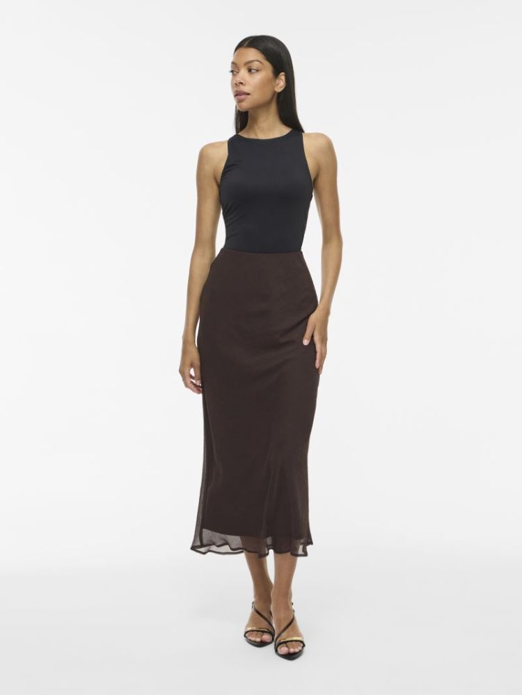 VIFALIA HW ANKLE SKIRT - NOOS 196326 Coffee B
