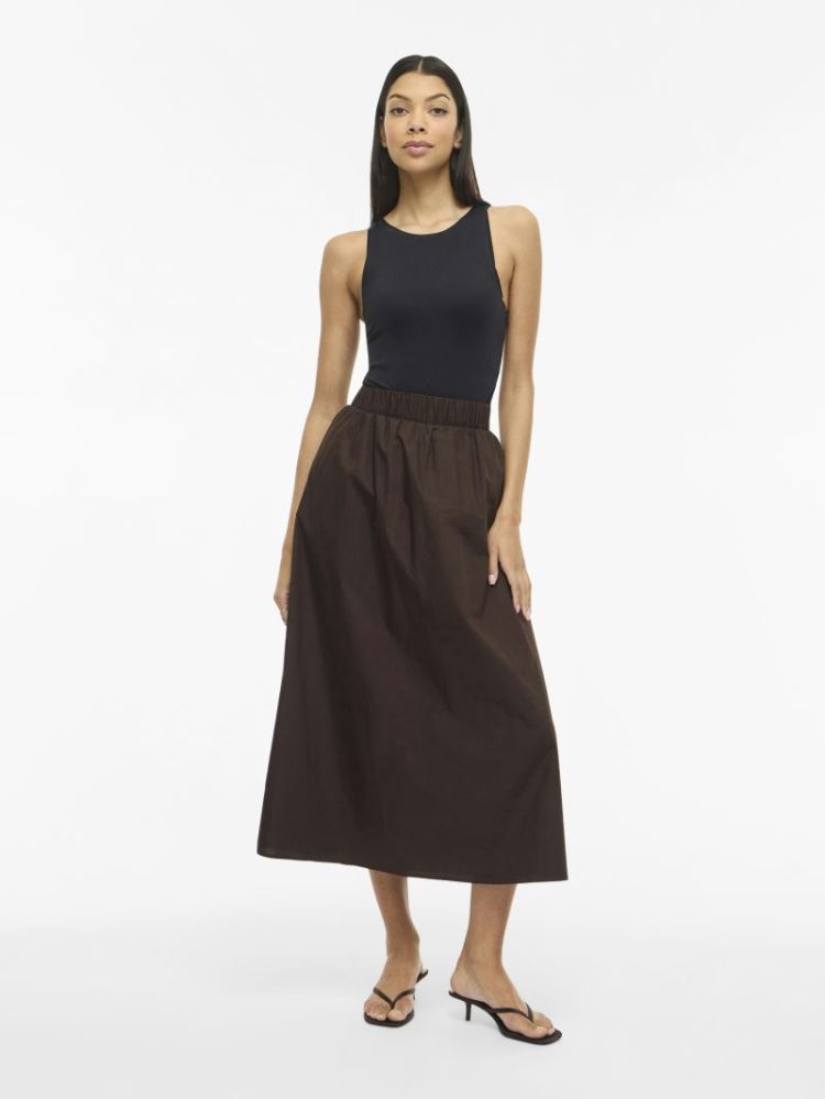 VISOPHIE HW ANKLE SKIRT - NOOS 196326 Coffee B