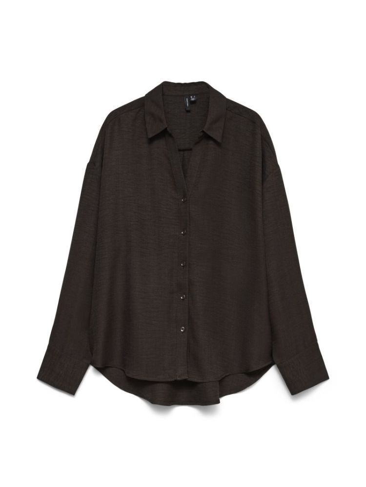 VMMELANEY QUEENY LS SHIRT WVN  297957 Chocolat