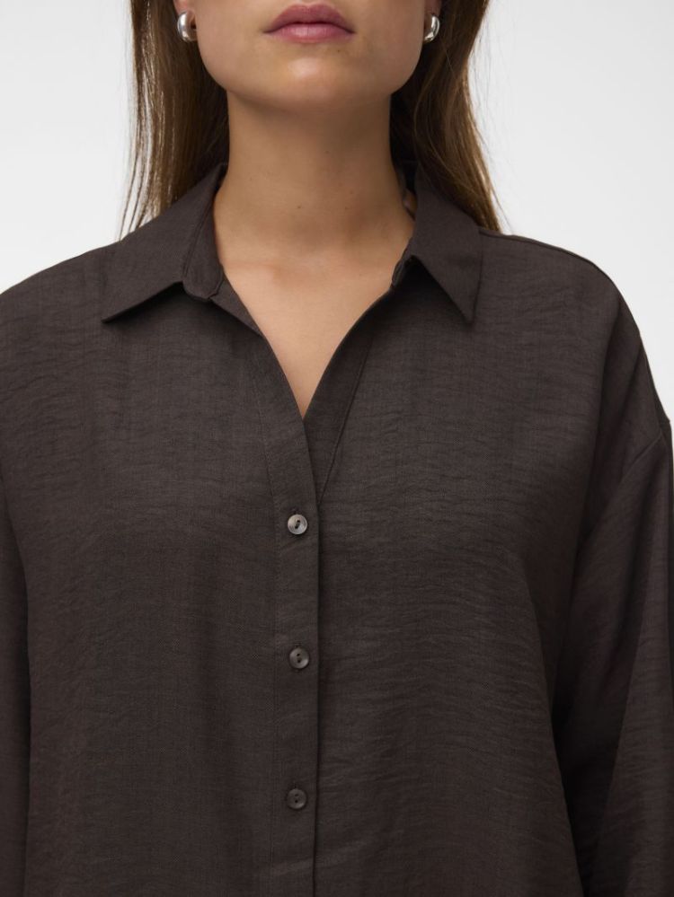 VMMELANEY QUEENY LS SHIRT WVN  297957 Chocolat